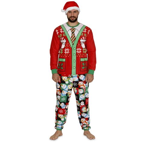 funny christmas onesies for men|men's onesie christmas pajamas.